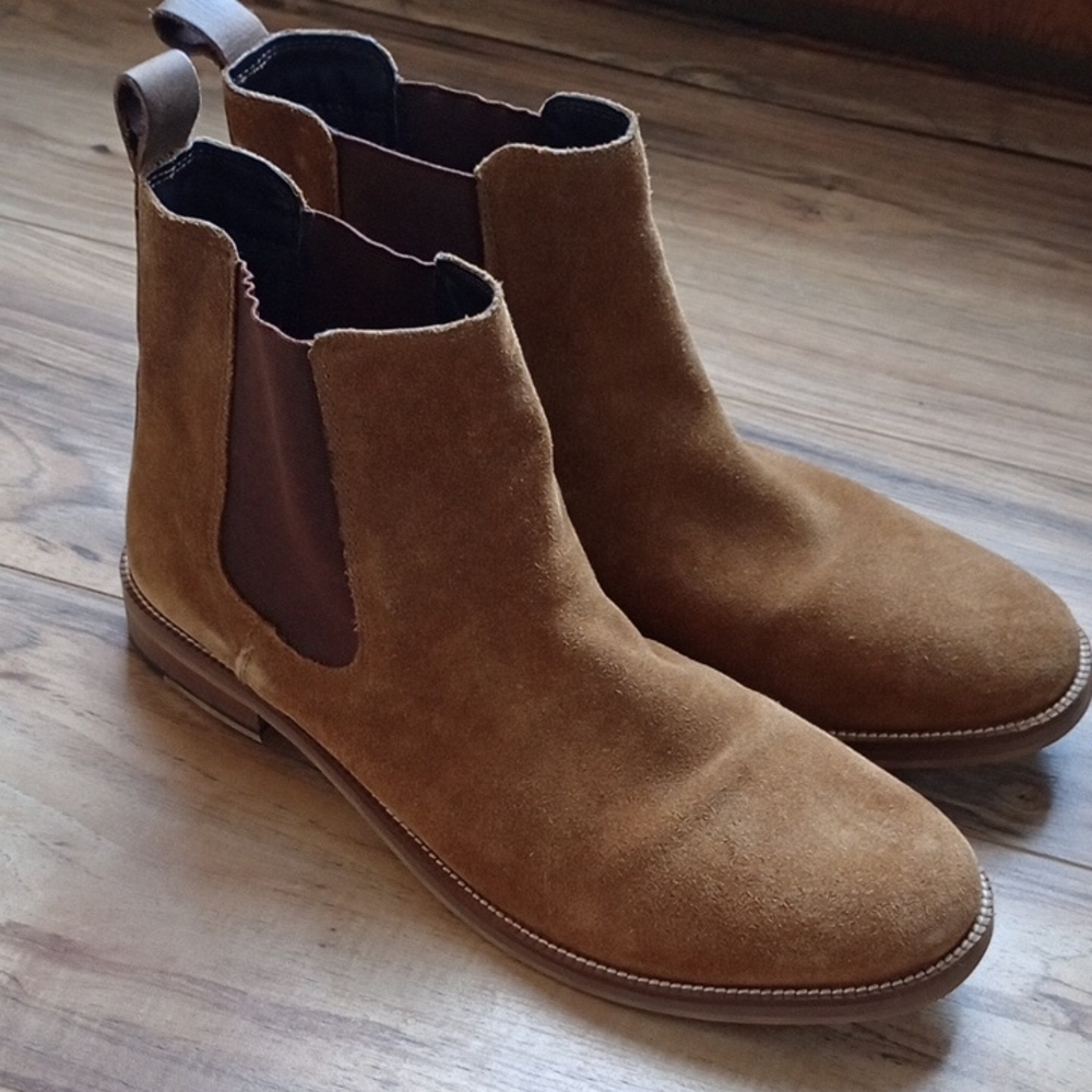 Crevo sued Leather Chelsea boots Size 11.5"
